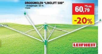 Hubo Droogmolen linolift 500 aanbieding