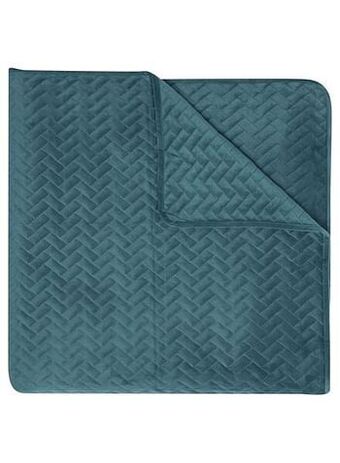 HEMA Bedsprei - Velours Donkergroen (donkergroen)
