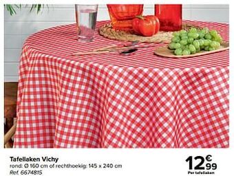Carrefour Tafellaken vichy aanbieding