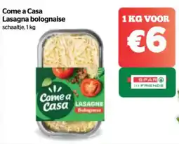 Spar Lasagne bolognaise aanbieding