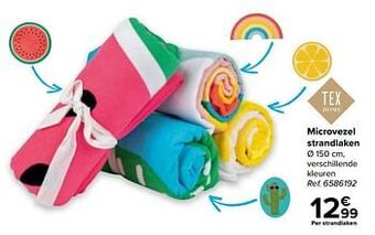 Carrefour Microvezel strandlaken aanbieding