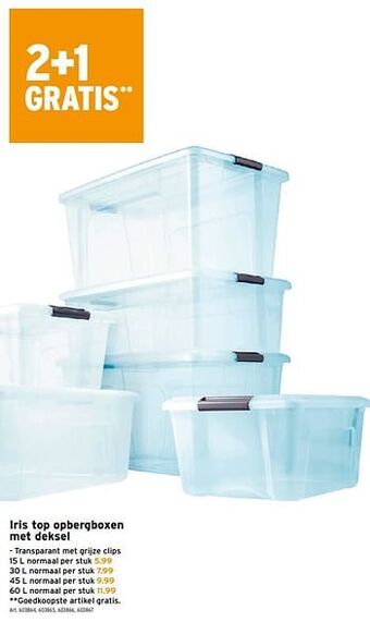 GAMMA Iris top opbergboxen met deksel aanbieding