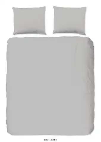 De Matrassen Gigant Dekbedovertrek 140x220 Good Morning katoen strijkvrij licht grijs aanbieding