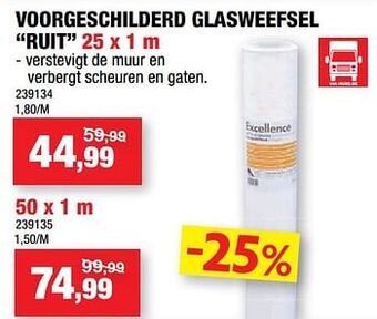 Voorgeschilderd glasweefsel ruit