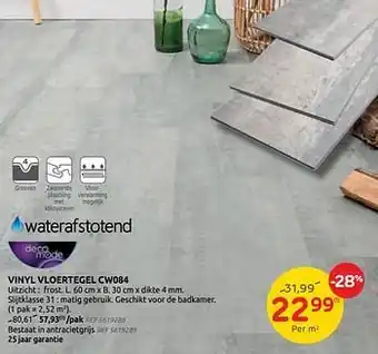 Vinyl vloertegel cw084