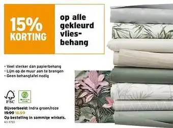 GAMMA Gekleurd vliesbehang indra groen-roze aanbieding