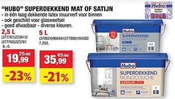 Hubo Hubo superdekkend mat of satijn aanbieding