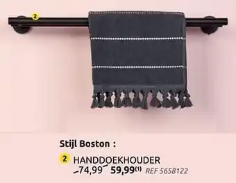 Brico Zwarte handdoekhouder boston aanbieding