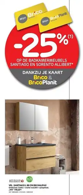 Brico Badkamermeubel santiago eik halifax aanbieding
