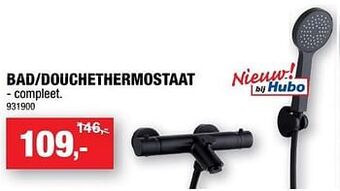 Hubo Bad-douchethermostaat lugano zwart aanbieding