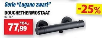 Hubo Douchethermostaat lugano zwart aanbieding