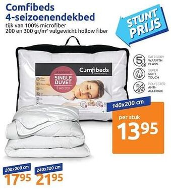 Action Comfibeds 4-seizoenendekbed aanbieding