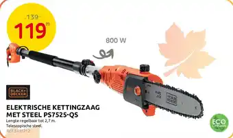 Elektrische kettingzaag met steel ps7525-qs