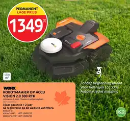 Brico Worx Robotmaaier Op Accu Vision 2.0 300 PKT aanbieding