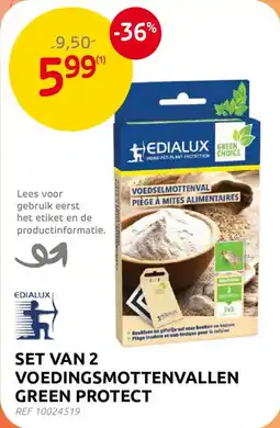 Brico set van 2 voedingsmottenvallen green protect aanbieding
