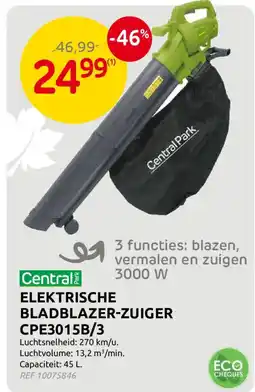Brico Elektrische bladblazer-zuiger aanbieding
