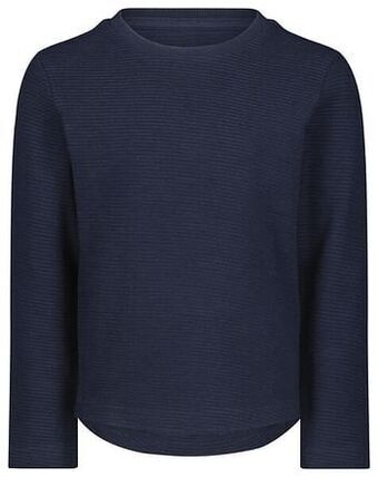 HEMA Kinder T-shirt Structuur Donkerblauw (donkerblauw)