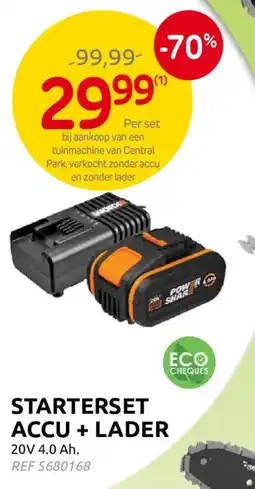 Brico Power Share Starterset Accu + Lader aanbieding