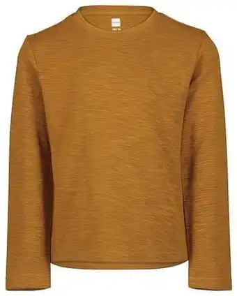 HEMA HEMA Kinder T-shirt Structuur Mosterdgeel (mosterdgeel) aanbieding