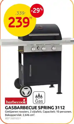 Brico Barbecook Gasbarbecue Spring 3112 aanbieding
