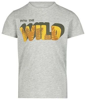 HEMA Kinder T-shirt Grijsmelange (grijsmelange)