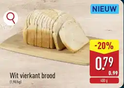 ALDI Wit Vierkant Brood aanbieding