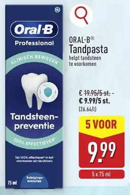 ALDI Oral-B Tandpasta aanbieding