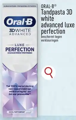 ALDI Oral-B Tandpasta 3D White Advanced Luxe Perfection aanbieding