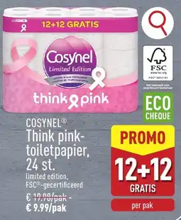 ALDI Cosynel think pink toiletpapier aanbieding