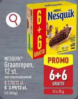 ALDI Nesquik Graanrepen aanbieding