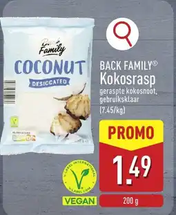 ALDI Back Family Kokosrasp aanbieding
