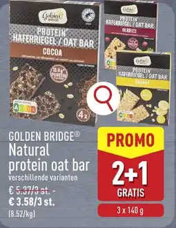 ALDI Golden Bridge Natural Protein Oat Bar aanbieding