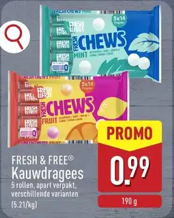 ALDI Fresh & Free Kauwdragees aanbieding