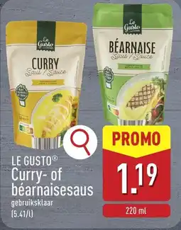 ALDI Le Gusto Curry of Bearnaisesaus aanbieding