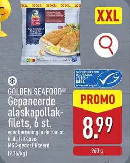 ALDI Golden Seafood Gepaneerde Alaskapollakfilets aanbieding