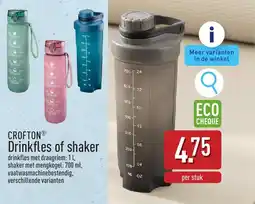 ALDI Crofton Drinkfles of Shaker aanbieding