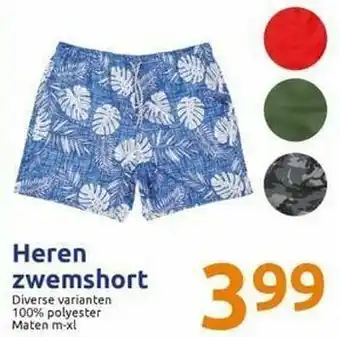 Action Heren zwemshort aanbieding