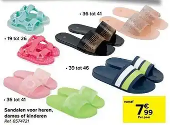 Carrefour Sandalen voor heren dames of kinderen aanbieding