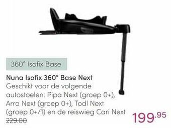 Baby & Tiener Nuna isofix 360° base next aanbieding