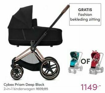Baby & Tiener Cybex priam deep black 2-in-1 kinderwagen aanbieding
