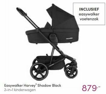 Baby & Tiener Easywalker harvey3 shadow black 2-in-1 kinderwagen aanbieding