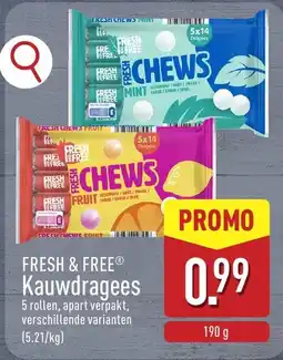 ALDI Fresh & Free Kauwdragees aanbieding