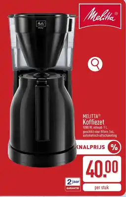 ALDI melitta koffiezet aanbieding