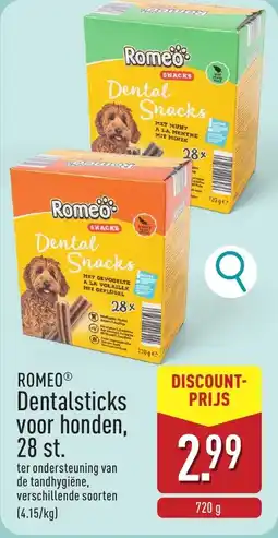 ALDI Romeo Dentalsticks voor Honden aanbieding
