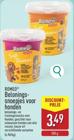 ALDI Romeo Belonings Snoepjes voor Honden aanbieding