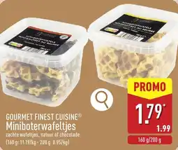ALDI Gourmet Finest Cuisine Miniboterwafeltjes aanbieding