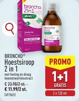 ALDI Broncho Hoestsiroop 2 in 1 aanbieding