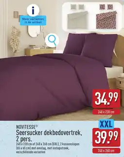 ALDI Novitesse Seersucker Dekbedovertrek XXL aanbieding