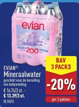 ALDI Evian mineraalwater aanbieding