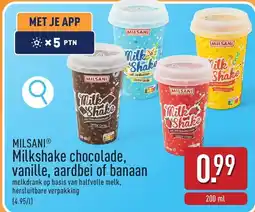 ALDI Milsani milkshake aanbieding